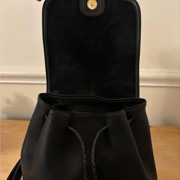 COACH 9315 Daypack Backpack Glovetanned Leather Black Vintage - Picture 4 of 6